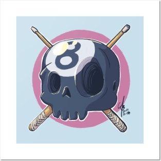 Skull Eight Ball Posters and Art